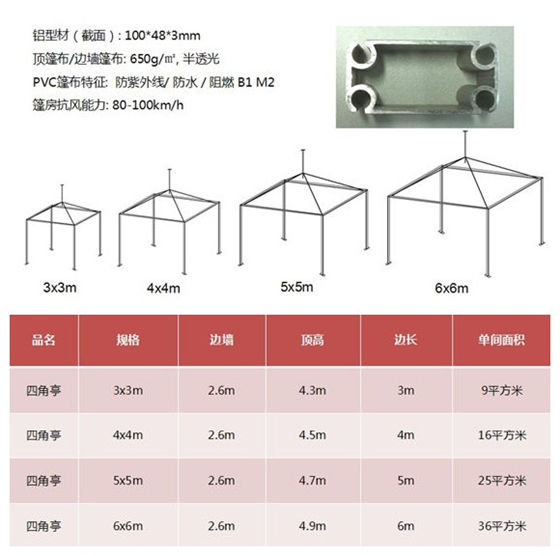 苏州篷房租赁--四角亭 苏州篷房租赁--四角亭