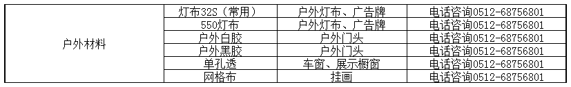 苏州户外喷绘制作材料价格表 苏州户外喷绘制作材料价格表